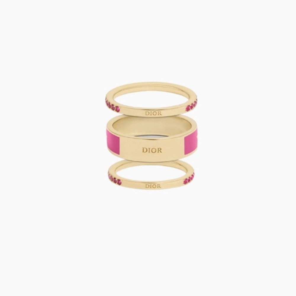 DIOR Code Ding Set Pink Rani Crystals - Picture 5 of 5